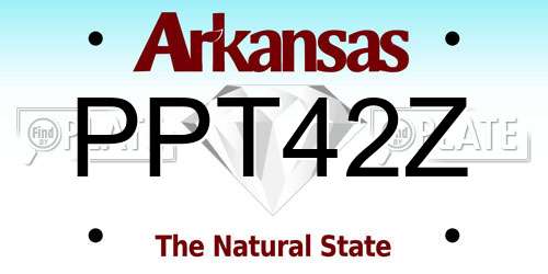 PPT42Z Arkansas License Plate