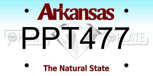 PPT477 Arkansas License Plate