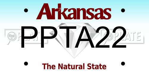 PPTA22 Arkansas License Plate