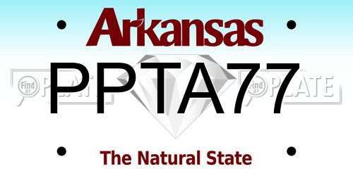 PPTA77 Arkansas License Plate
