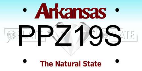 PPZ19S Arkansas License Plate
