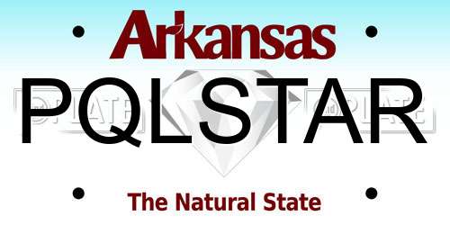 PQLSTAR Arkansas License Plate
