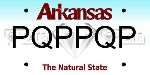 PQPPQP Arkansas License Plate