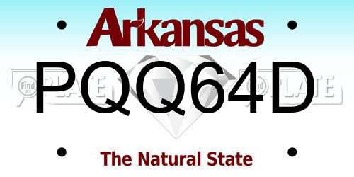 PQQ64D Arkansas License Plate