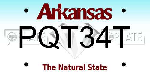 PQT34T Arkansas License Plate