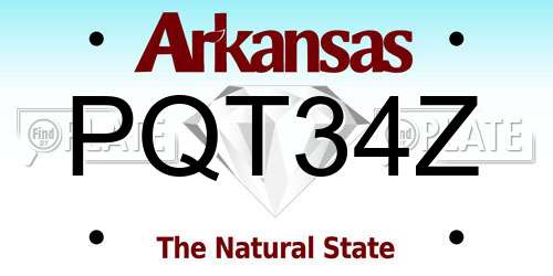 PQT34Z Arkansas License Plate