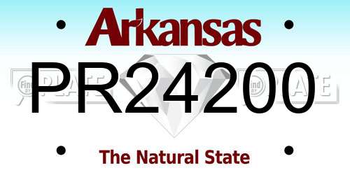 PR24200 Arkansas License Plate