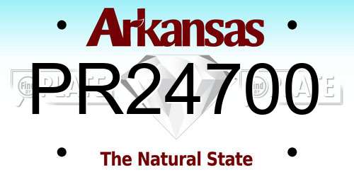 PR24700 Arkansas License Plate