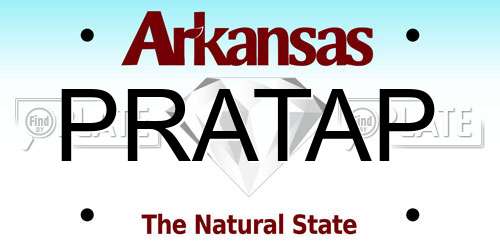PRATAP Arkansas License Plate