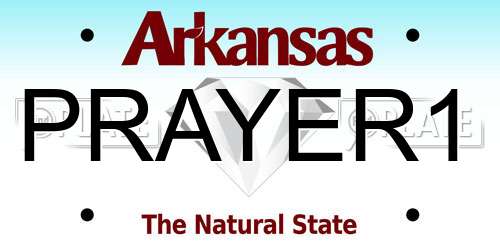 PRAYER1 Arkansas License Plate