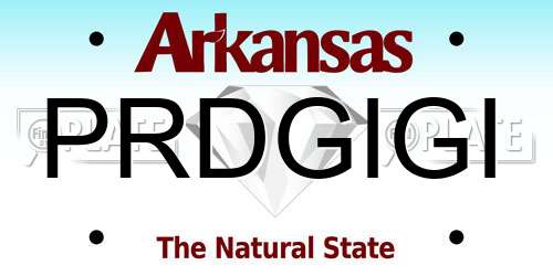 PRDGIGI Arkansas License Plate