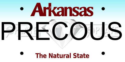 PRECOUS Arkansas License Plate