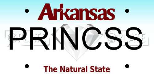 PRINCSS Arkansas License Plate