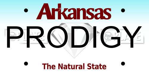 PRODIGY Arkansas License Plate