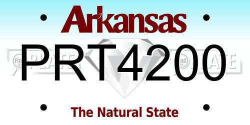 PRT4200 Arkansas License Plate