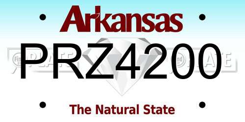 PRZ4200 Arkansas License Plate