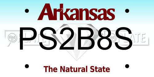 PS2B8S Arkansas License Plate