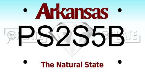 PS2S5B Arkansas License Plate