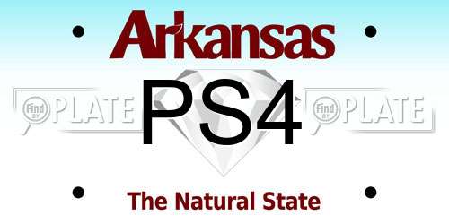 PS4 Arkansas License Plate