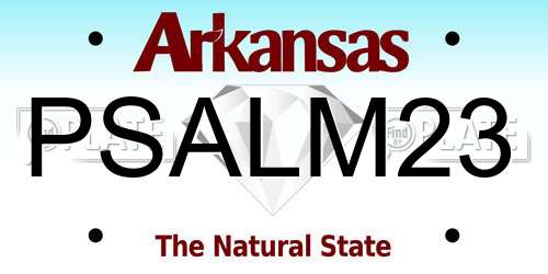 PSALM23 Arkansas License Plate