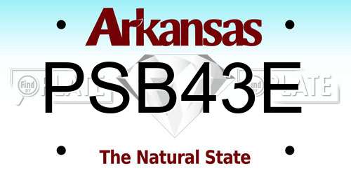 PSB43E Arkansas License Plate