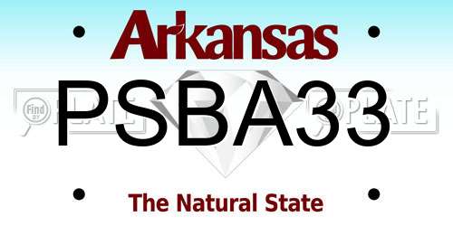 PSBA33 Arkansas License Plate