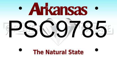PSC9785 Arkansas License Plate