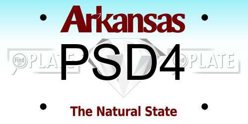 PSD4 Arkansas License Plate