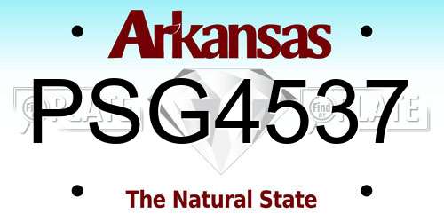 PSG4537 Arkansas License Plate
