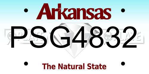 PSG4832 Arkansas License Plate