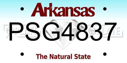 PSG4837 Arkansas License Plate