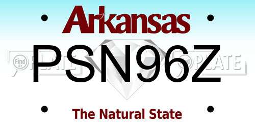PSN96Z Arkansas License Plate