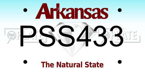 PSS433 Arkansas License Plate