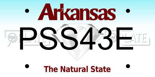PSS43E Arkansas License Plate