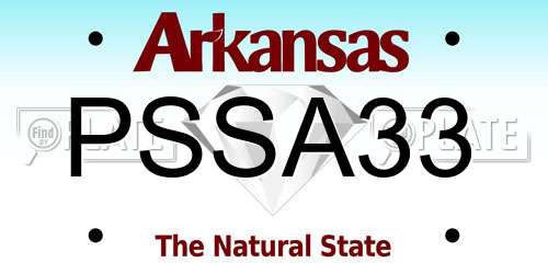 PSSA33 Arkansas License Plate