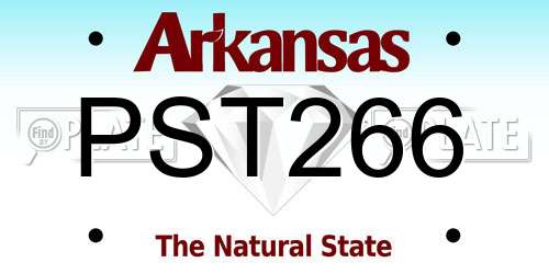PST266 Arkansas License Plate