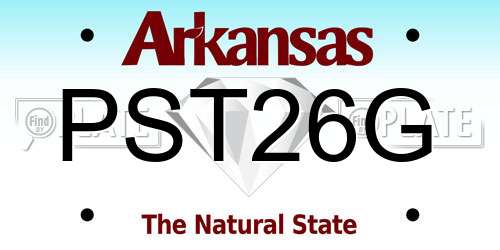 PST26G Arkansas License Plate