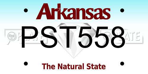 PST558 Arkansas License Plate