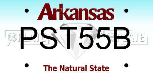 PST55B Arkansas License Plate