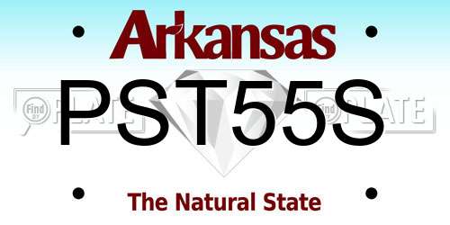 PST55S Arkansas License Plate