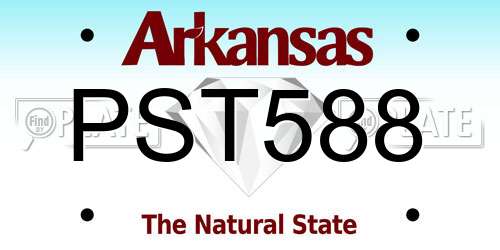 PST588 Arkansas License Plate