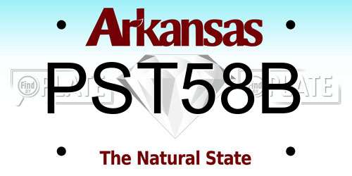 PST58B Arkansas License Plate