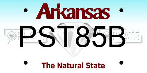 PST85B Arkansas License Plate