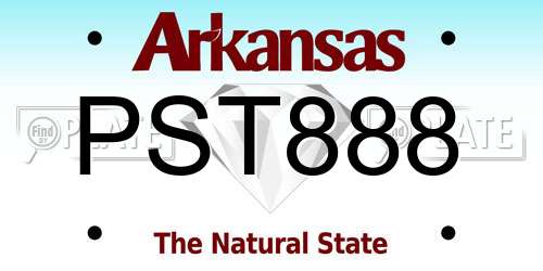 PST888 Arkansas License Plate
