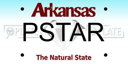 PSTAR Arkansas License Plate