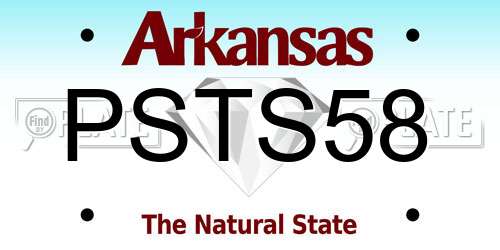 PSTS58 Arkansas License Plate