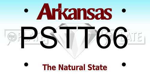 PSTT66 Arkansas License Plate