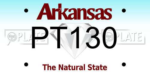PT130 Arkansas License Plate