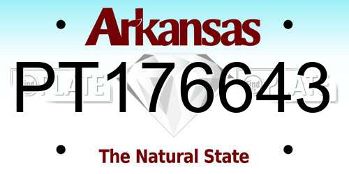 PT176643 Arkansas License Plate