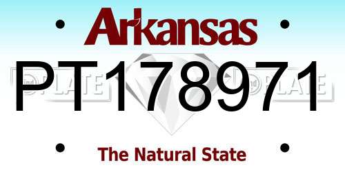 PT178971 Arkansas License Plate